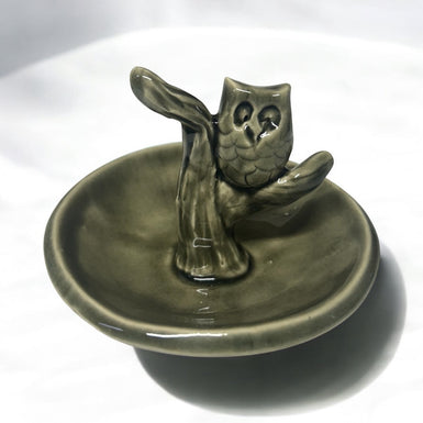 Sculpted Owl Ring Dish Gray 2