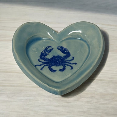 Crabby heart ring dish