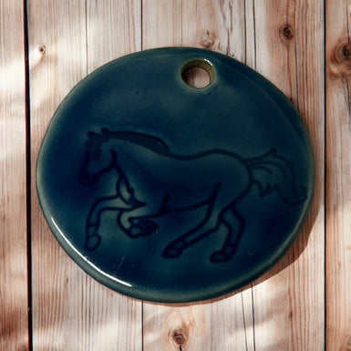 Oops Blue Horse Pendant