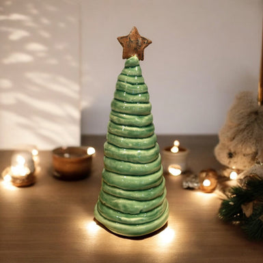 Green Coil Tree with Star