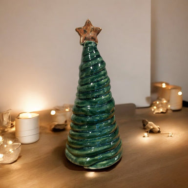 Green Coil Tree with Star