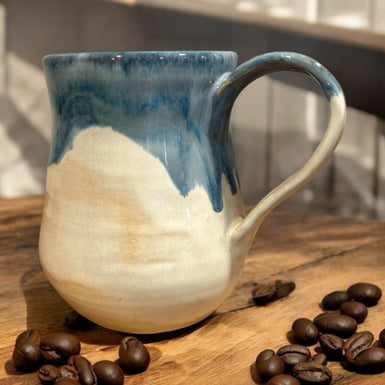 Cream and Blue Mug