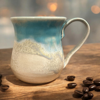 Creamy Teal Drip Mug